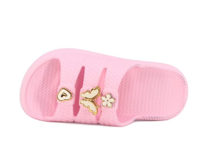 Apella Filet E300-15 Başak Örgülü Taşlı Lux Eva Terlik Taşlı Açık Pembe - 2