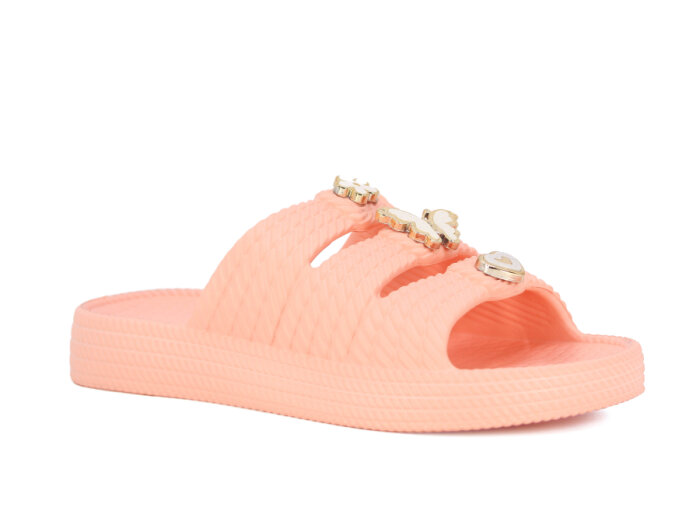 Apella Filet E300-15 Başak Örgülü Taşlı Lux Eva Terlik Taşlı Pudra - 1