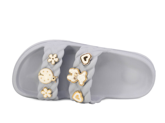 Apella Filet E300-22 Karmen Lux Eva Terlik Taşlı Buz Gri - 2