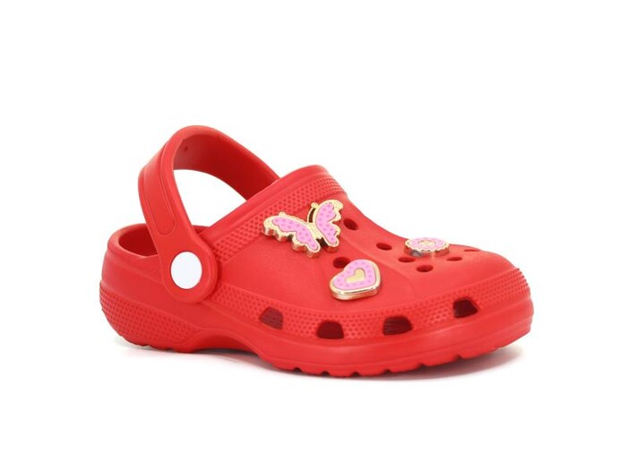 Apella Filet E300-3 Eva Üç Etiketli Cross Terlik Taşlı Kırmızı - Apella