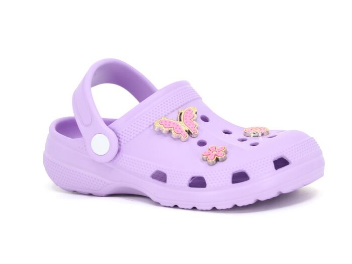 Apella Filet E300-3 Eva Üç Etiketli Cross Terlik Taşlı Lila - Apella