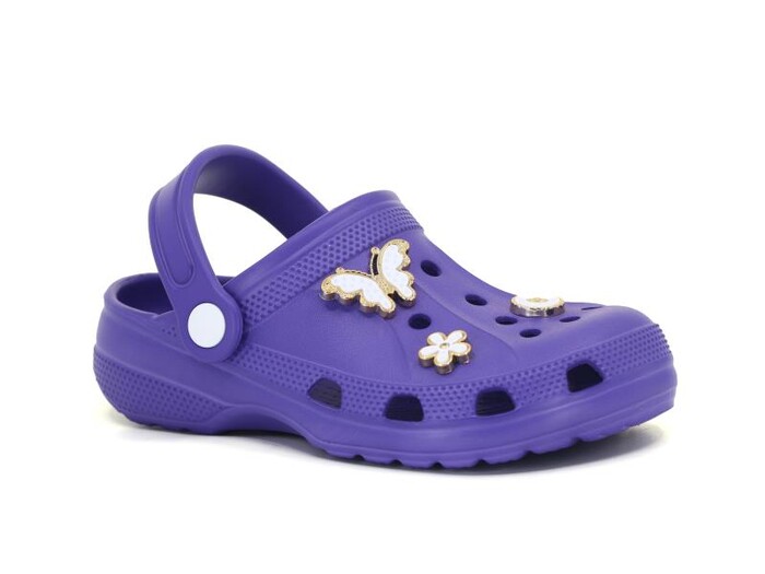 Apella Filet E300-3 Eva Üç Etiketli Cross Terlik Taşlı Mor - Apella