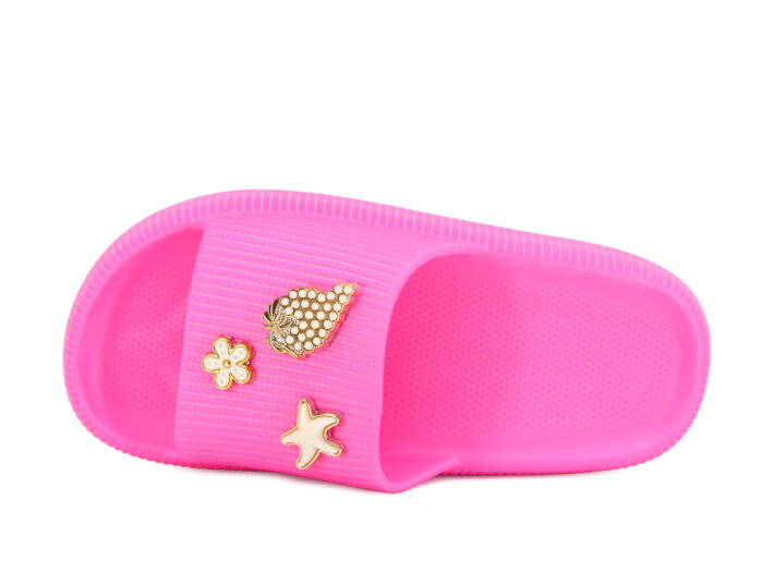 Apella Filet E300-5 Havlu Patik-Filet Üç Emojili Lux Eva Terlik Taşlı Fuşya - 2