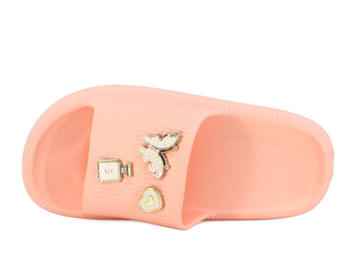 Apella Filet E300-5 Havlu Patik-Filet Üç Emojili Lux Eva Terlik Taşlı Pudra - 2