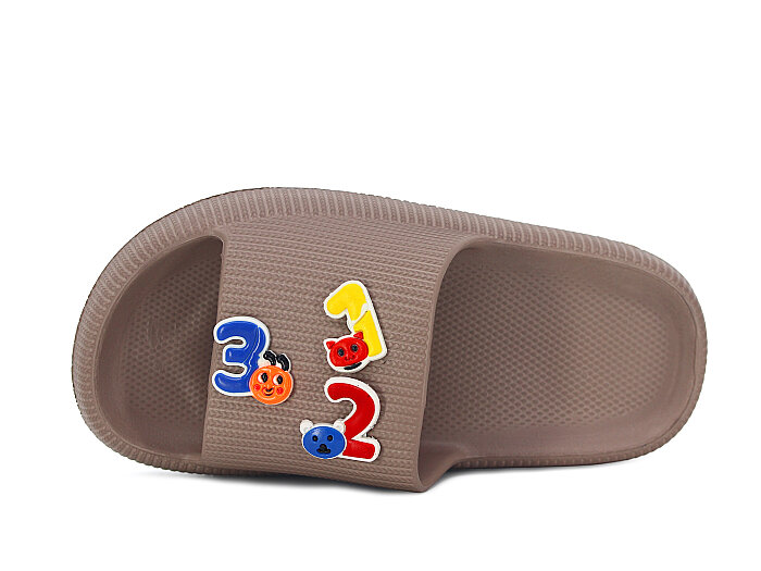 Apella Filet E300-5 Havlu Patik-Filet Üç Emojili Lux Eva Terlik Vizon - 2