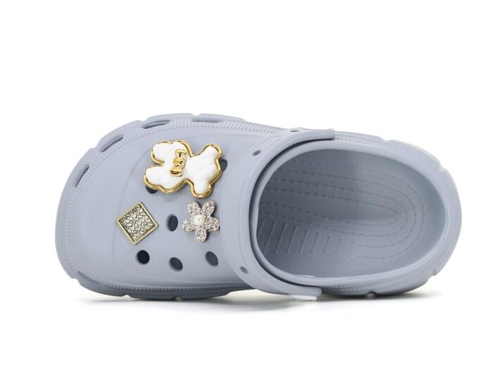 Apella Filet E300-7 Samba Taşlı Eva Cross Terlik Buz Grisi - Apella (1)