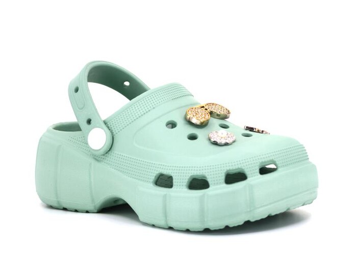 Apella Filet E300-7 Samba Taşlı Eva Cross Terlik Çağla Yeşili - 1