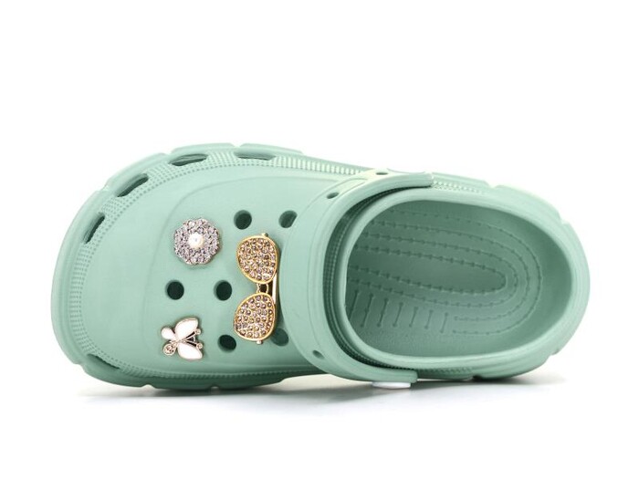 Apella Filet E300-7 Samba Taşlı Eva Cross Terlik Çağla Yeşili - 2