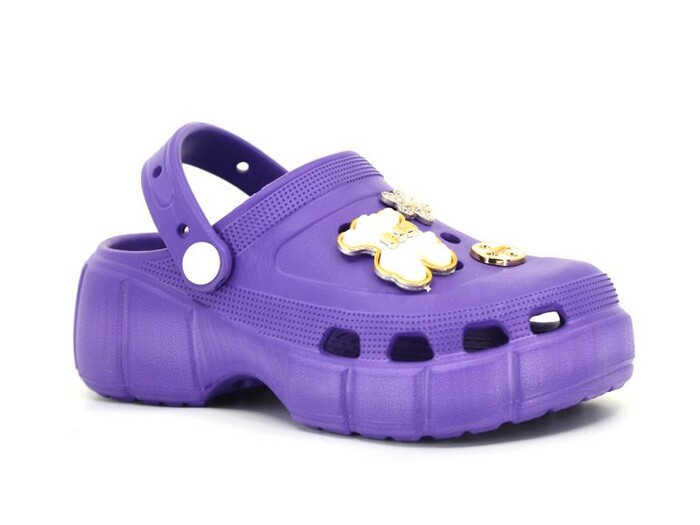 Apella Filet E300-7 Samba Taşlı Eva Cross Terlik Mor - 1