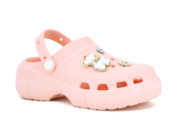 Apella Filet E300-7 Samba Taşlı Eva Cross Terlik Pudra - Apella