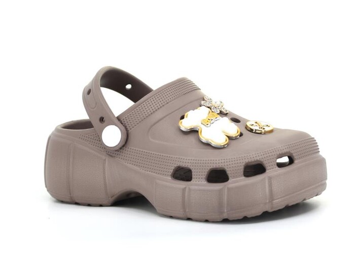 Apella Filet E300-7 Samba Taşlı Eva Cross Terlik Vizon - Apella