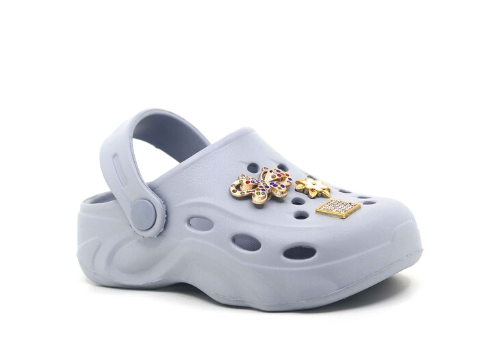 Apella Filet E300-9 Salsa Taşlı Eva Cross Terlik Buz Grisi - Apella