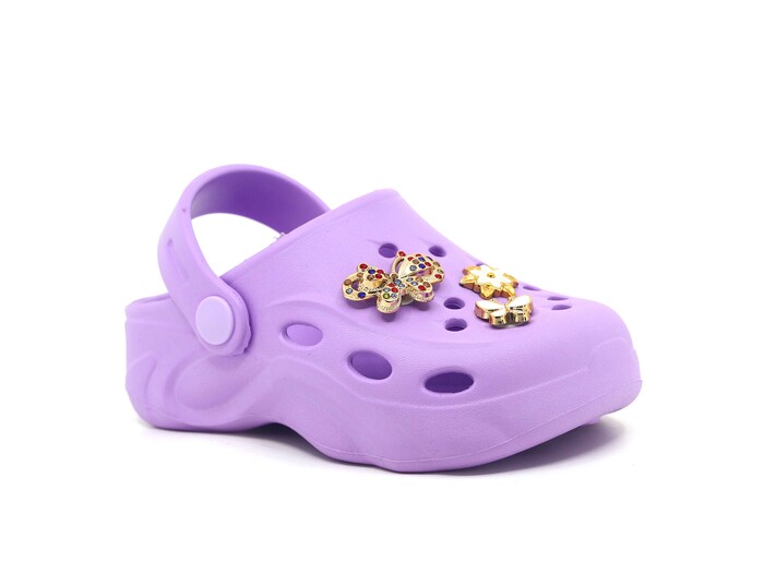 Apella Filet E300-9 Salsa Taşlı Eva Cross Terlik Lila 