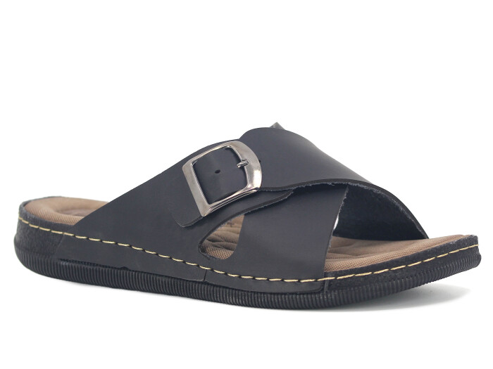 Apella Garson 855-3 Lord Kutulu Günlük Terlik Siyah - Apella