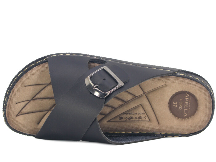 Apella Garson 855-3 Lord Kutulu Günlük Terlik Siyah - 2