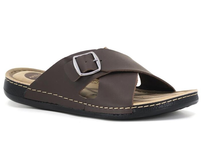 Apella Merdane 1055-3 Lord Battal Kutulu(45-47) Günlük Terlik Kahve - 6