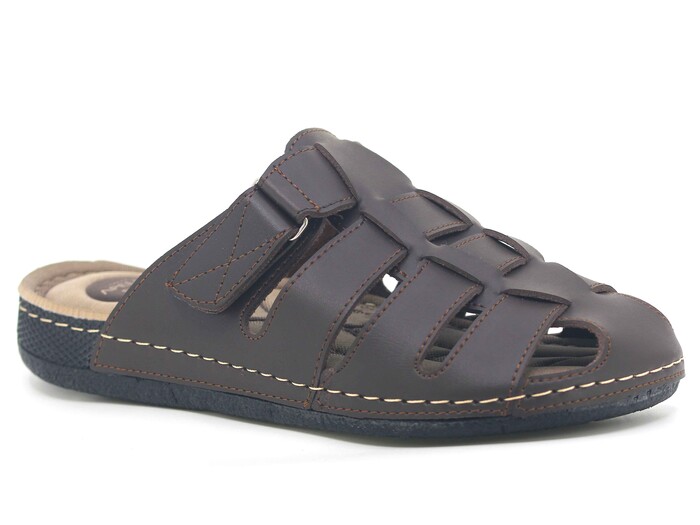 Apella Merdane 954-2 Baron Kapalı Kutulu Günlük Terlik Kahve - Apella