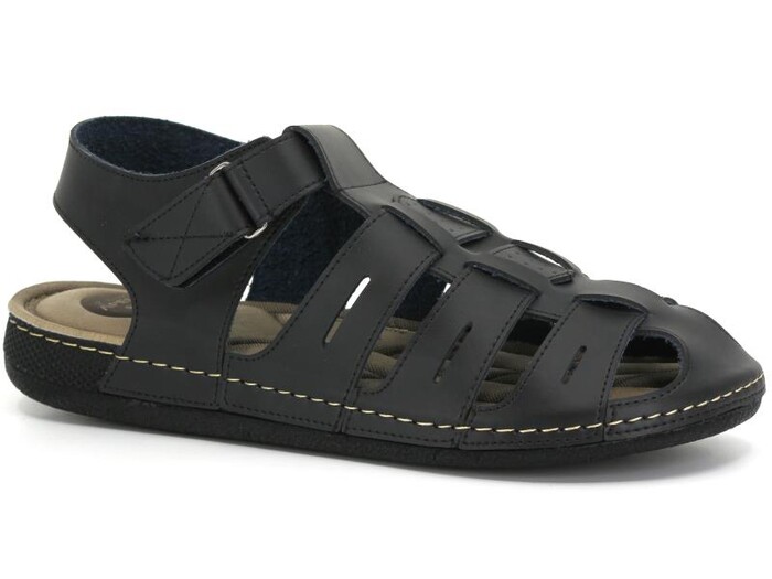 Apella Merdane 954-4 Baron Sandalet Siyah - Apella