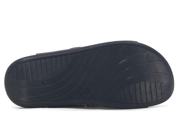 Apella Merdane 955-2 Lord Kutulu Tek Toka Cırtlı Günlük Terlik Kahve - 3