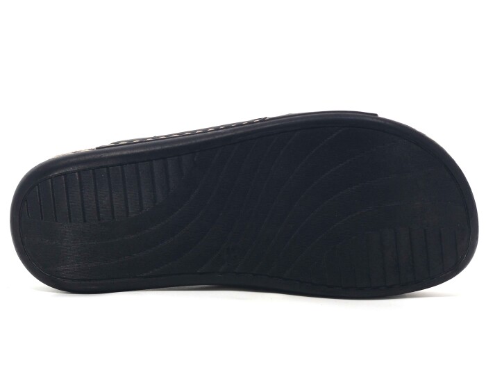 Apella Merdane 955-6 Lord Kutulu Çapraz Delikli Monta Günlük Terlik Siyah - 3