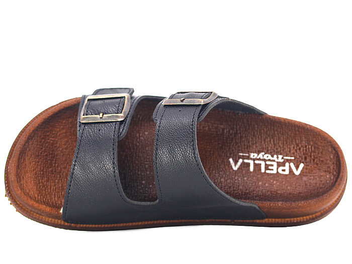 Apella Merdane 960-15 Troya Çift Toka Kutulu Günlük Terlik Siyah - 2