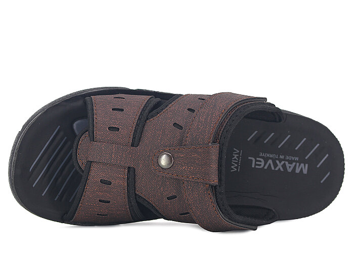 Apella Merdane Maxwell-919-10 Kemerli Günlük Terlik Kahve - 2