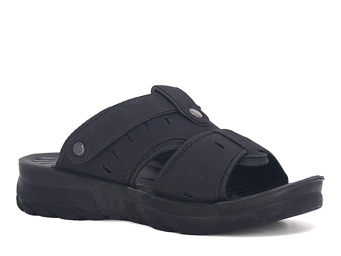 Apella Merdane Maxwell-919-10 Kemerli Günlük Terlik Siyah - Apella