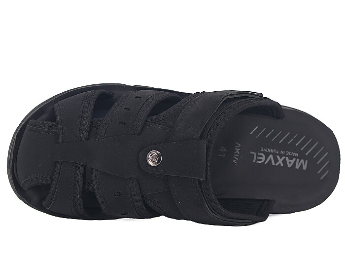 Apella Merdane Maxwell-919-54 Kapalı Günlük Terlik Siyah - 2