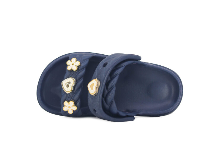 Apella Patik E200-22 Karmen Lux Eva Terlik Taşlı Lacivert - Apella (1)