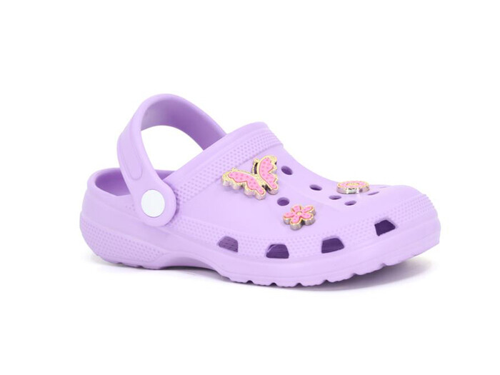 Apella Patik E200-3 Eva Üç Etiketli Cross Terlik Taşlı Lila - Apella