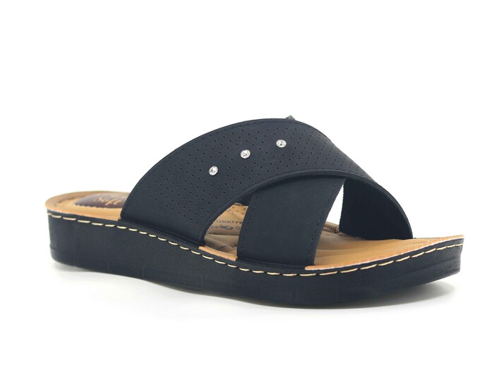 Apella Zenne 400-10 Soft Çapraz Enj. Kutulu Günlük Terlik Siyah - 1