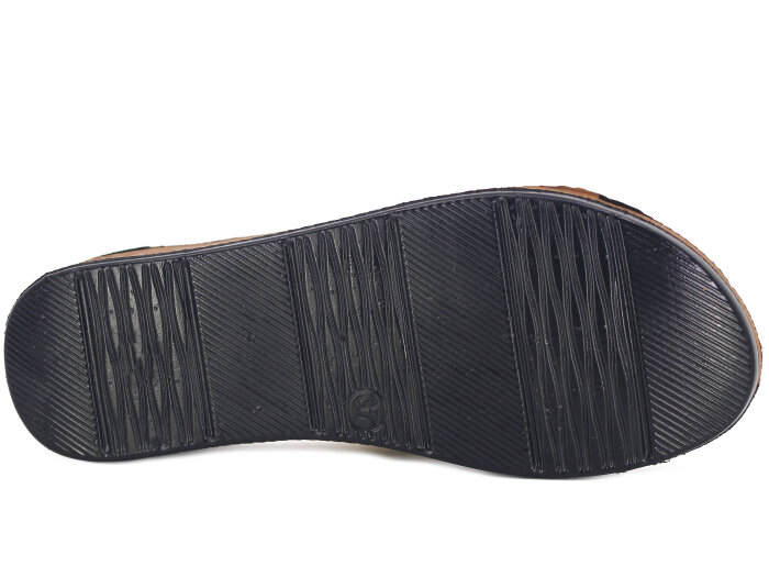 Apella Zenne 401-2 Alya Çapraz Topuklu Kutulu Günlük Terlik Altın - 3