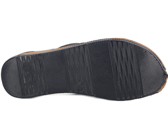 Apella Zenne 401-4 Alya Topuklu Kutulu Günlük Terlik Siyah Kumlu - 3