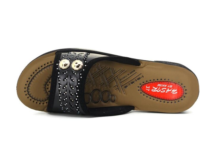 Akım Zenne 408-6 Hasır Günlük Terlik Siyah - 2