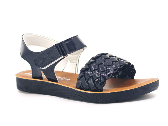 Apella Zenne 427-4 Popit Soft Örgülü Kutulu Sandalet Siyah - 1