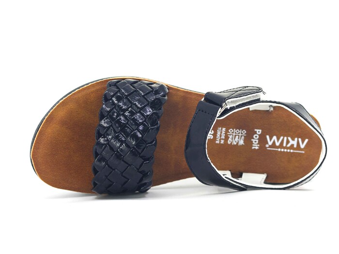 Apella Zenne 427-4 Popit Soft Örgülü Kutulu Sandalet Siyah - 2