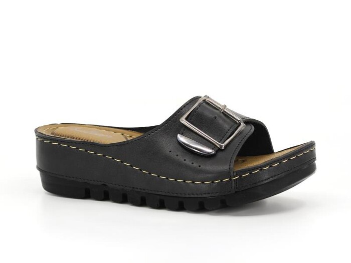 Apella Zenne 456-5 Sultan Kutulu Günlük Terlik Siyah - Apella