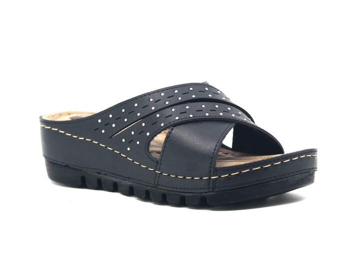 Apella Zenne 456-88 Sultan Kutulu Günlük Terlik Siyah - Apella