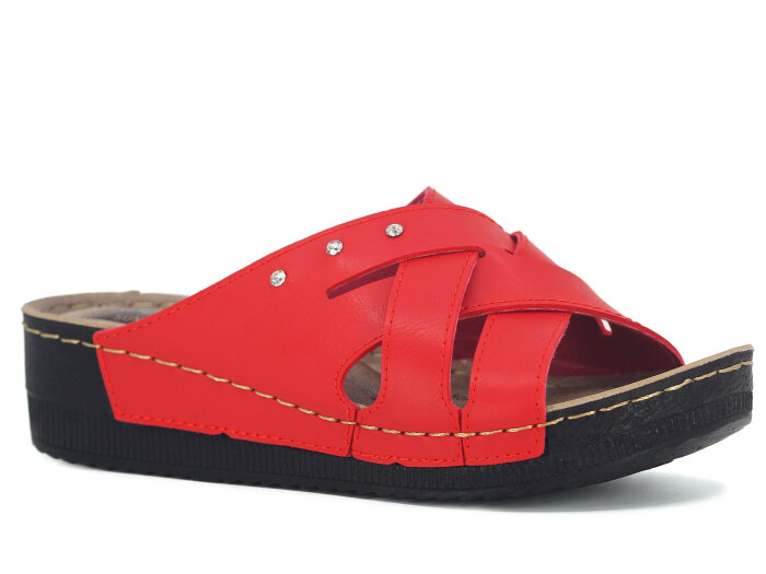 Apella Zenne 459-1 Sümbül Kutulu Günlük Terlik Kırmızı - Apella