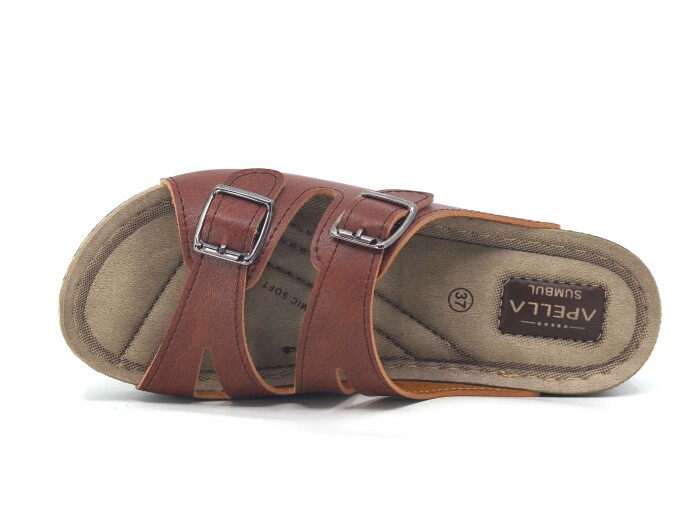 Apella Zenne 459-15 Sümbül Kutulu Günlük Terlik Camel - 2