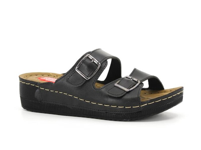 Apella Zenne 459-15 Sümbül Kutulu Günlük Terlik Siyah 