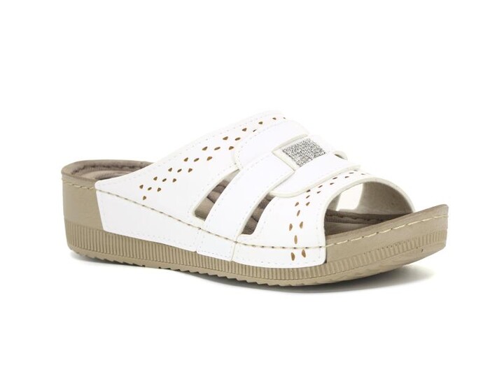 Apella Zenne 459-7 Sümbül Kutulu Günlük Terlik Beyaz 