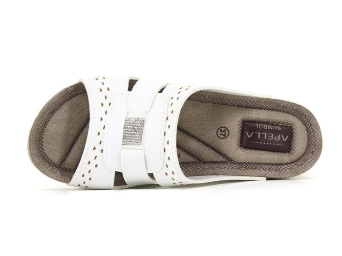 Apella Zenne 459-7 Sümbül Kutulu Günlük Terlik Beyaz - 2