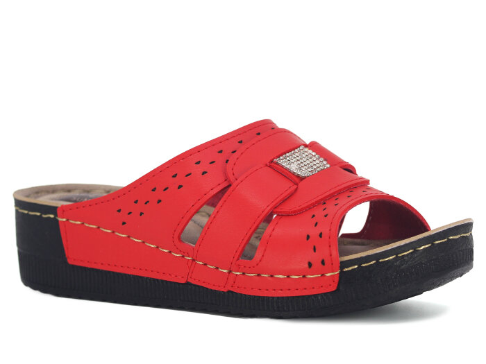 Apella Zenne 459-7 Sümbül Kutulu Günlük Terlik Kırmızı - Apella