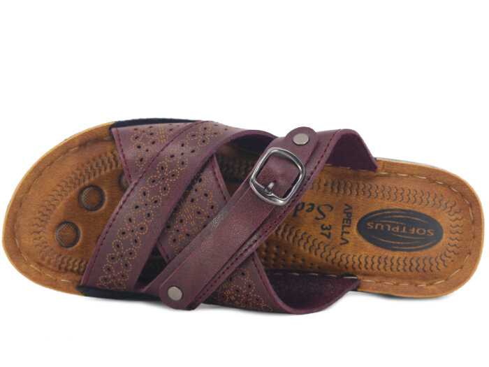 Apella Zenne 466-3 Sedir Kutulu Günlük Terlik Bordo - 2