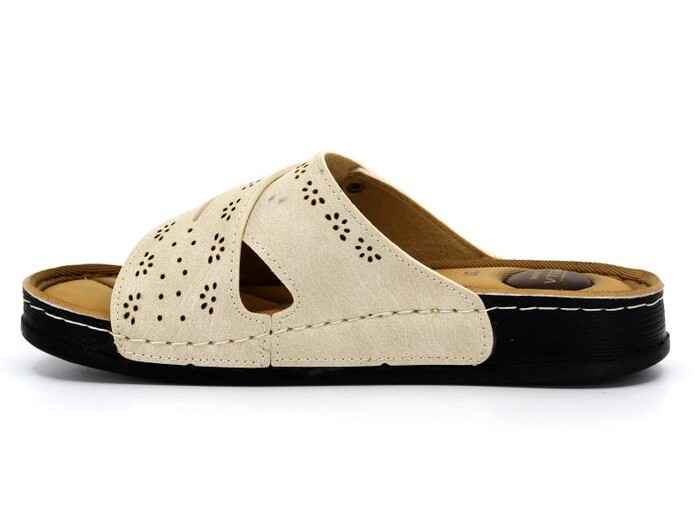 Apella Zenne 474-1 Bodrum Kutulu Günlük Terlik Bej - Apella (1)