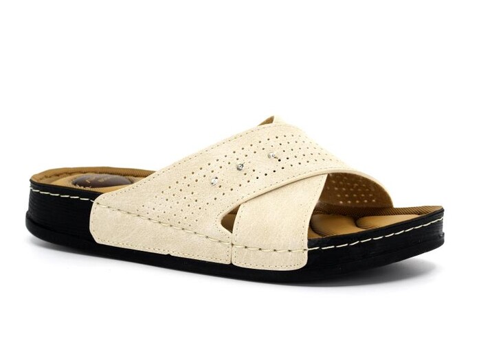 Apella Zenne 474-10 Bodrum Kutulu Günlük Terlik Bej - 1