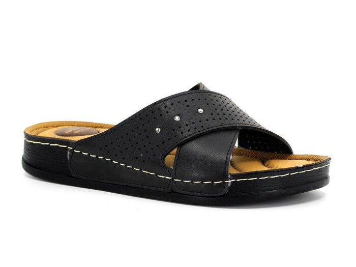 Apella Zenne 474-10 Bodrum Kutulu Günlük Terlik Siyah 