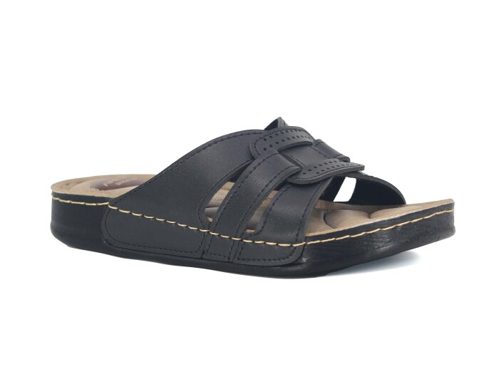 Apella Zenne 474-11 Bodrum Kutulu Günlük Terlik Siyah - Apella