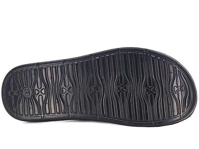 Apella Zenne 480-23 Elit Çapraz Tek Toka Kutulu Günlük Terlik Siyah - 3